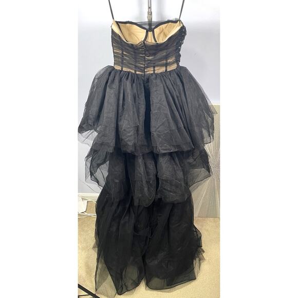 NBD Paula Tiered Tulle Corseted Black Maxi Dress Size XS - Picture 8 of 9